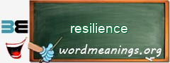 WordMeaning blackboard for resilience